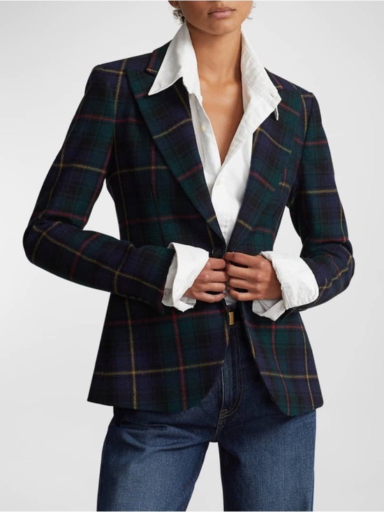 Ralph Lauren Jackets & Blazers - Ralph Lauren Tartan Plaid Wool Blazer